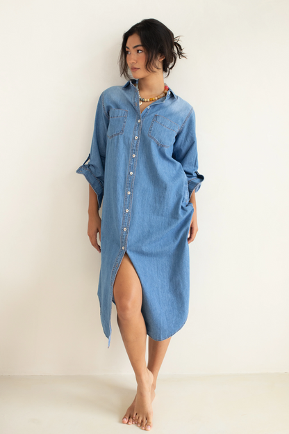 DENIM SHIRT DRESS