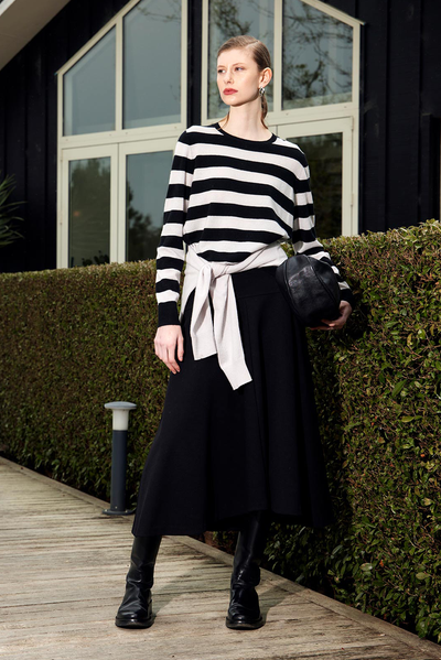 ELEANOR STRIPED CASHMERE SWEATER