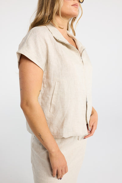 FAXLY LINEN TOP