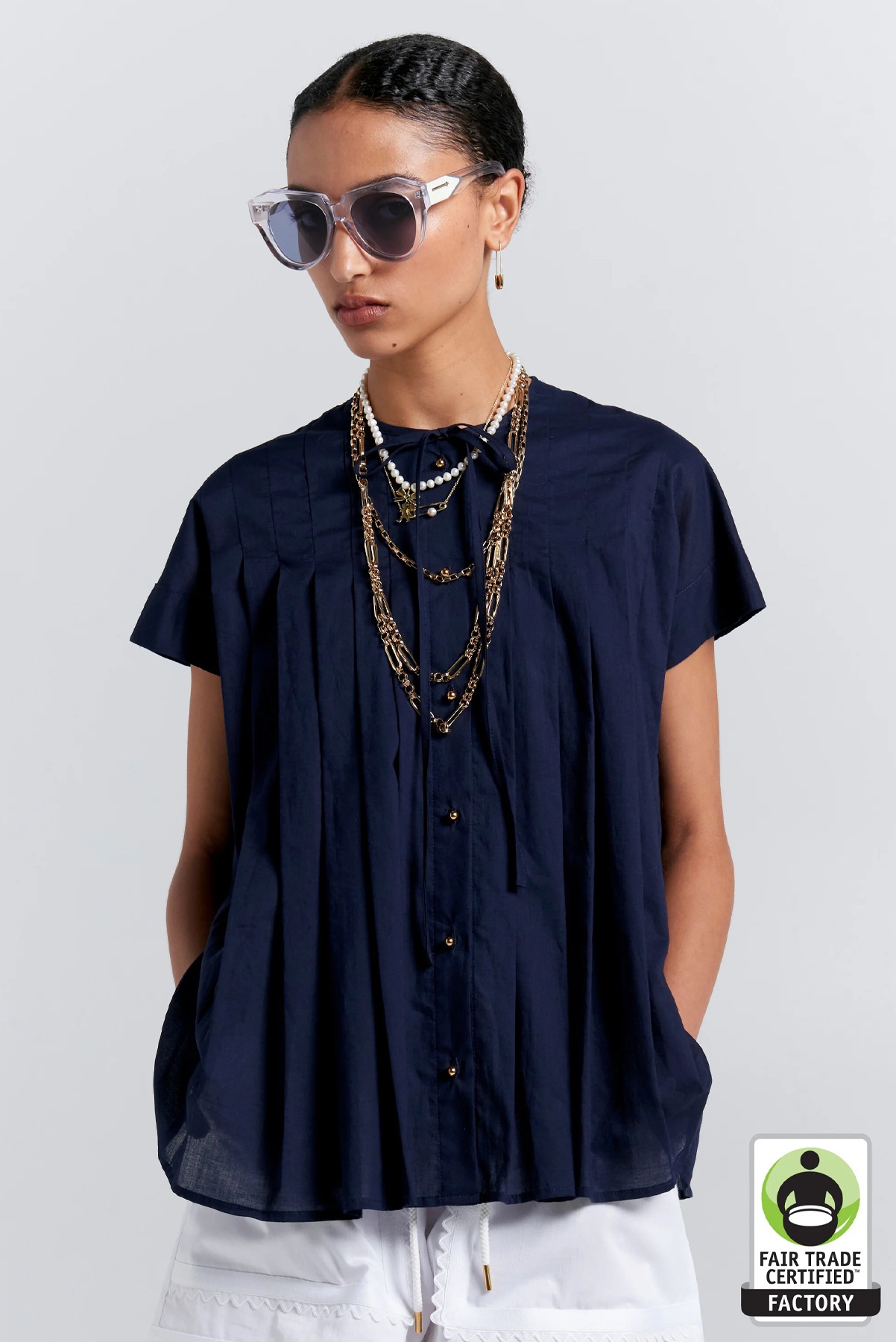 FURROW SLEEVELESS SHIRT