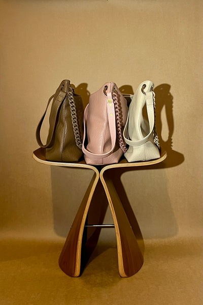 WENDYS BAGS LILLY BAGS GRACE BAG PINK TAN CREME CREAM BROWN DUSTY PINK CHAIN SHOULDER BAG CROSS BODY BAG HANDBAG