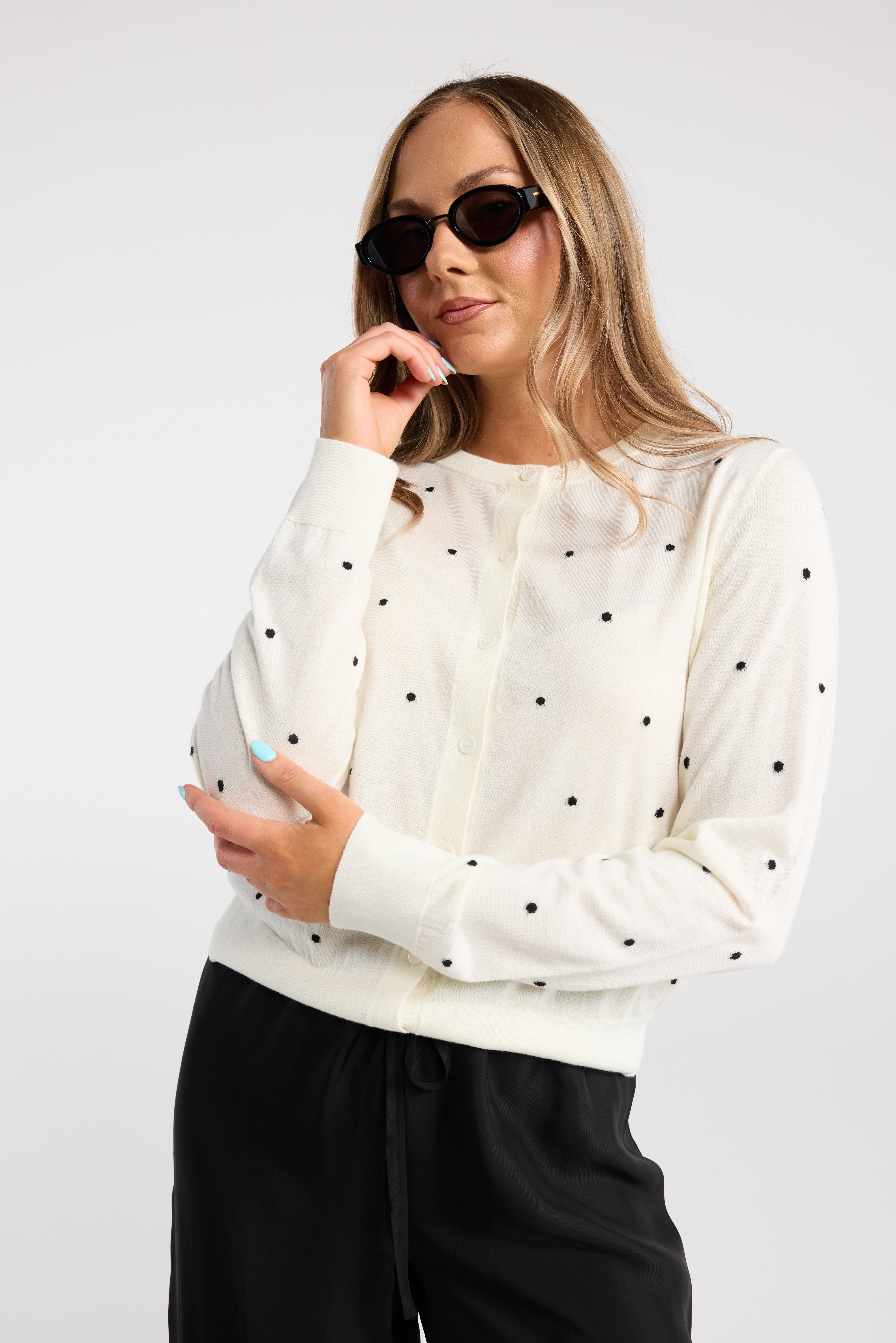 GRETA SPOT CARDIGAN