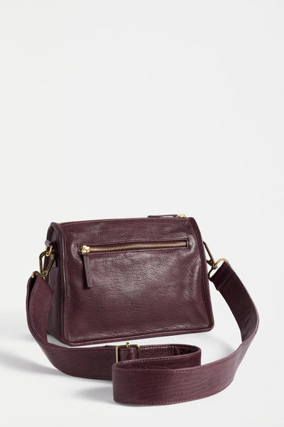 ELK HALBEN CROSSBODY BAG BORDEAUX REMNANT LEATHER BURGUNDY