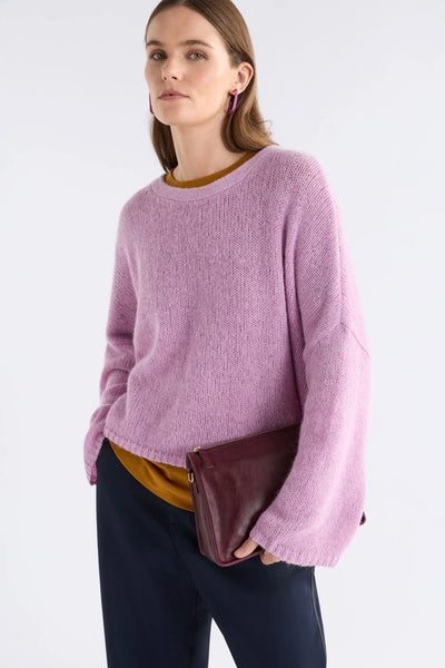 ELK HALBEN CROSSBODY BAG BORDEAUX REMNANT LEATHER BURGUNDY