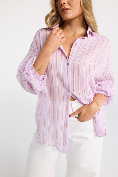 INK HARLOW SHIRT WOMENS STRIPED SHIRT LIGHTWEIGHT SHIRT RELAXED FIT SHIRT BUTTON DOWN SHIRT COLLARED SHIRT LONG SLEEVE SHIRT CASUAL SHIRT SUMMER SHIRT SPRING SHIRT LIGHTWEIGHT LAYERING SHIRT VERTICAL STRIPE SHIRT FASHION SHIRT EVERYDAY SHIRT SMART CASUAL SHIRT OVERSIZED SHIRT BREATHABLE SHIRT PASTEL SHIRT PINK STRIPED SHIRT BLUE STRIPED SHIRT GREEN STRIPED SHIRT CREAM STRIPED SHIRT LILAC STRIPED SHIRT WOMENS FASHION CLOTHING STYLISH SHIRT VERSATILE SHIRT HOLIDAY SHIRT RESORT WEAR POLYESTER SHIRT LINEN LOOK