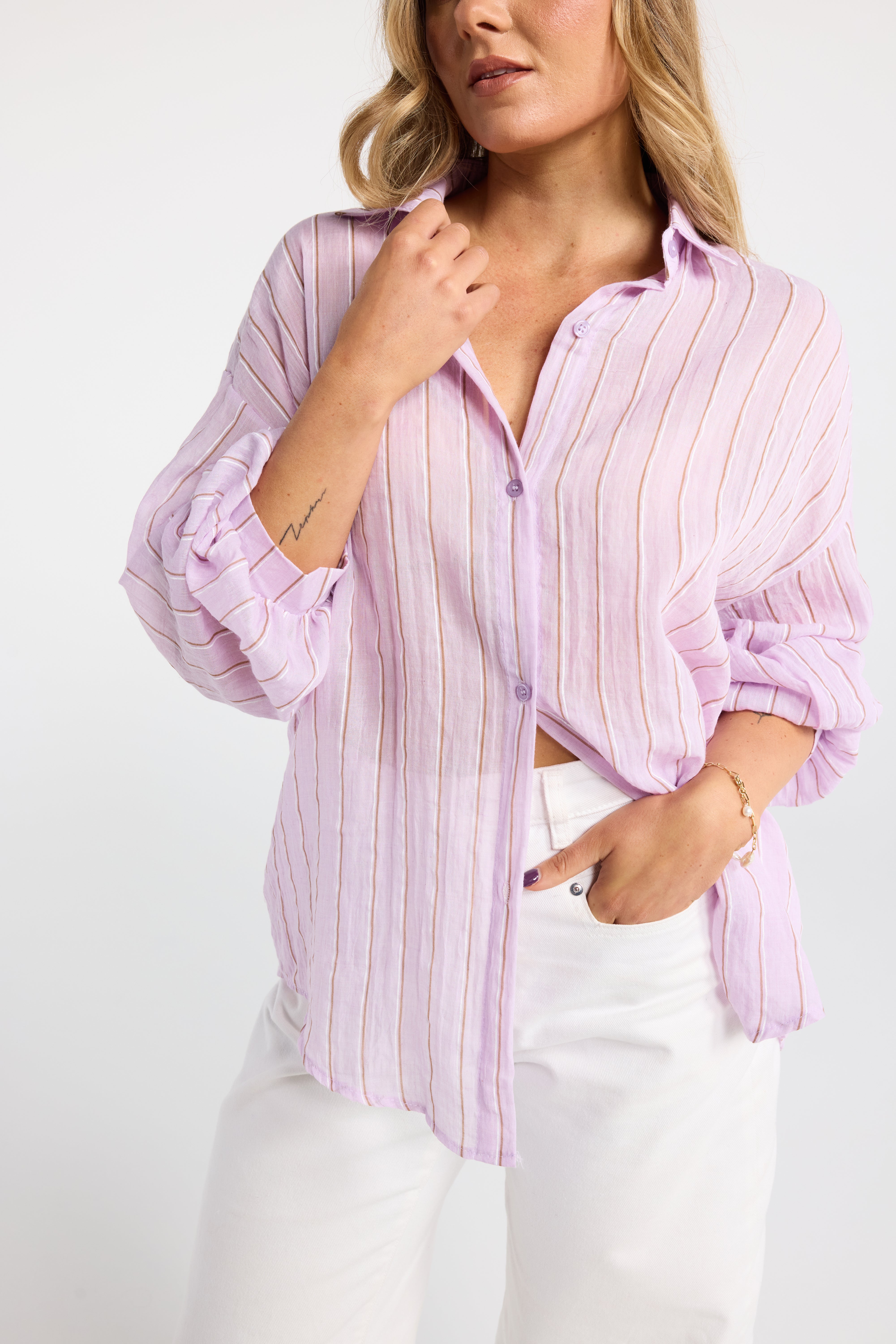 INK HARLOW SHIRT WOMENS STRIPED SHIRT LIGHTWEIGHT SHIRT RELAXED FIT SHIRT BUTTON DOWN SHIRT COLLARED SHIRT LONG SLEEVE SHIRT CASUAL SHIRT SUMMER SHIRT SPRING SHIRT LIGHTWEIGHT LAYERING SHIRT VERTICAL STRIPE SHIRT FASHION SHIRT EVERYDAY SHIRT SMART CASUAL SHIRT OVERSIZED SHIRT BREATHABLE SHIRT PASTEL SHIRT PINK STRIPED SHIRT BLUE STRIPED SHIRT GREEN STRIPED SHIRT CREAM STRIPED SHIRT LILAC STRIPED SHIRT WOMENS FASHION CLOTHING STYLISH SHIRT VERSATILE SHIRT HOLIDAY SHIRT RESORT WEAR POLYESTER SHIRT LINEN LOOK