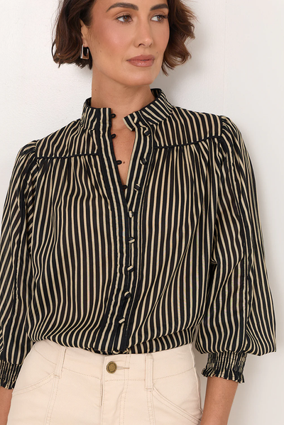 ADORNE HAYLEY SHIRT COTTON STRIPE