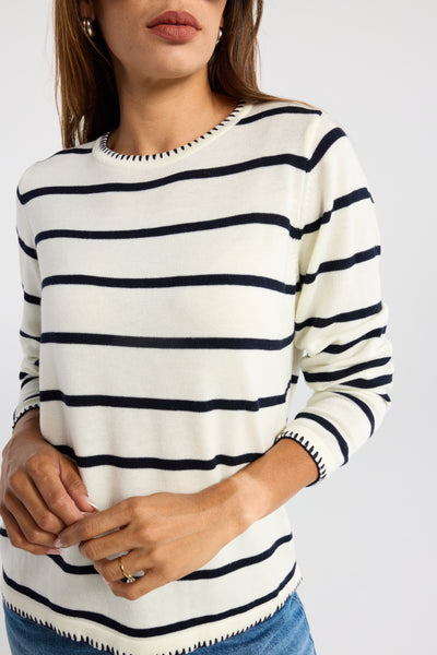 LINEAR KNIT TOP