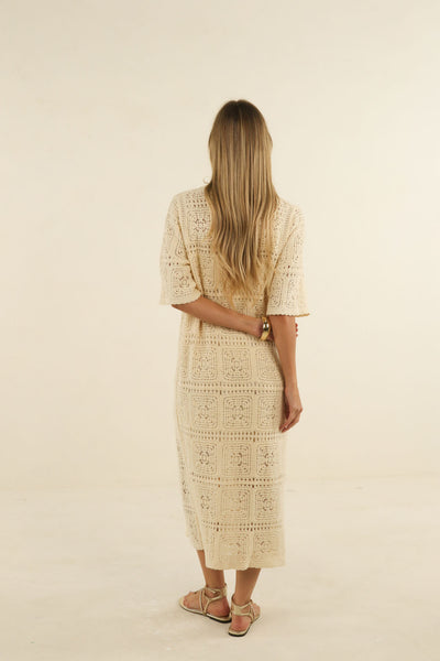 HUMIDITY CROCHET DYLAN DRESS CREAM