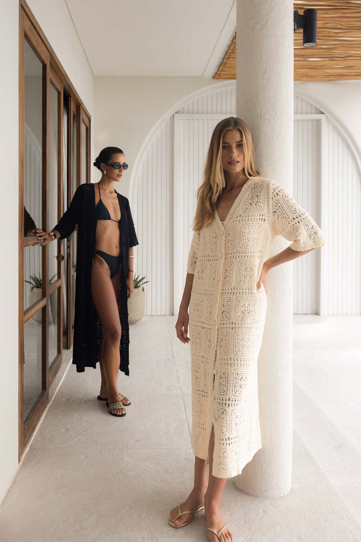 HUMIDITY CROCHET DYLAN DRESS CREAM