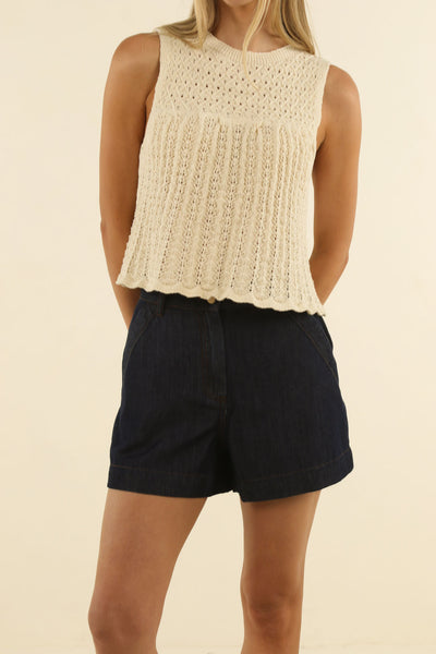 KNIX TOP CHESTNUT IVORY