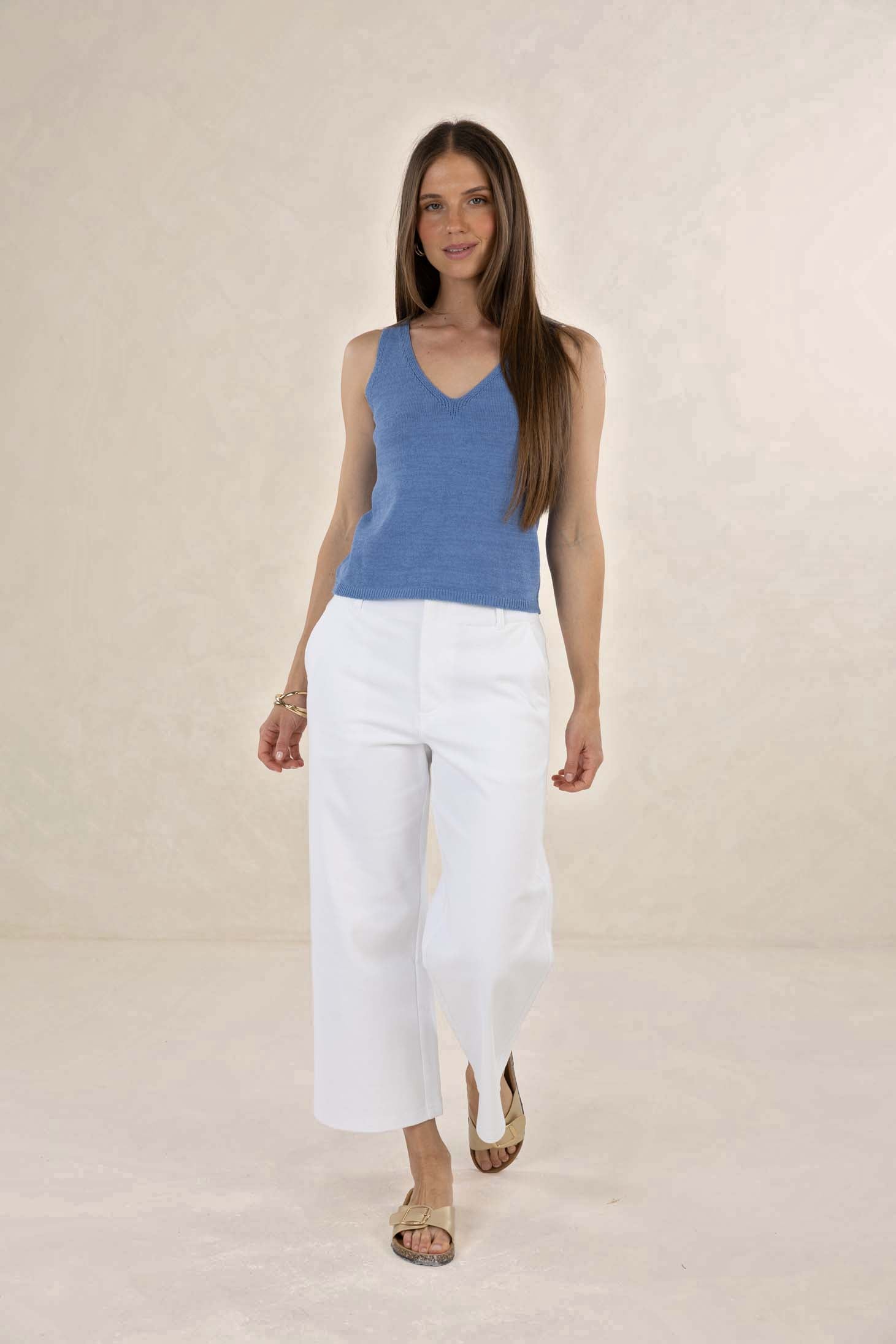 HUMIDITY MARGOT DRILL PANT COTTON SPANEX WHITE