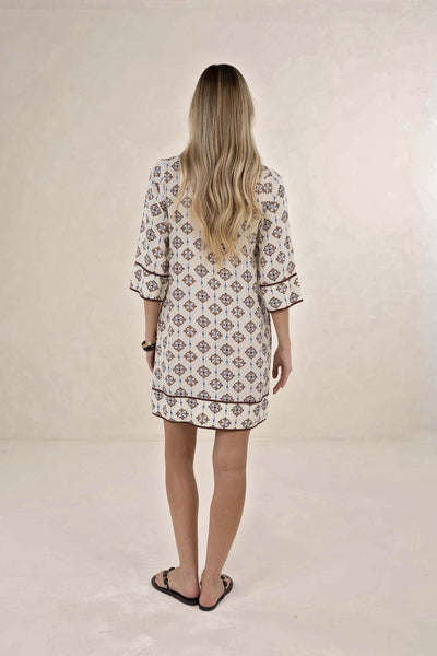 VINTAGE TALES SHIFT DRESS CREAM