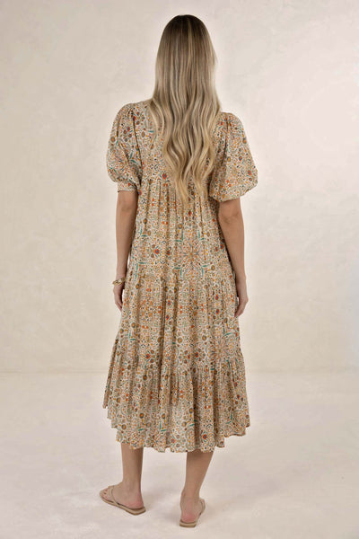HUMIDITY YASEMIN MIDI DRESS FLORAL DRESS COTTON MODAL