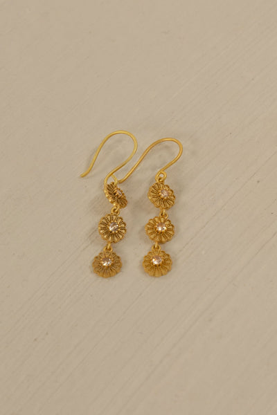 HUMITIY BELLIS EARRINGS GOLD FLORAL 