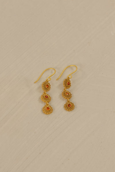 HUMITIY BELLIS EARRINGS GOLD FLORAL 
