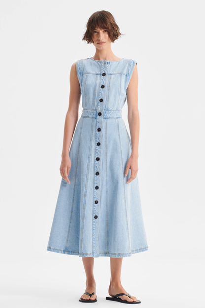 HUDSON DENIM MIDI DRESS