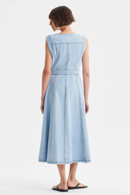 HUDSON DENIM MIDI DRESS