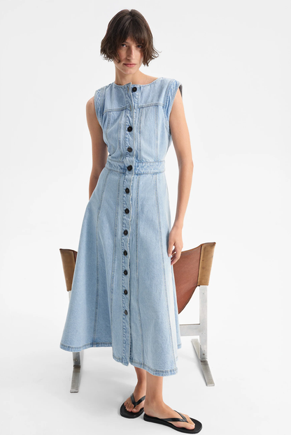 HUDSON DENIM MIDI DRESS