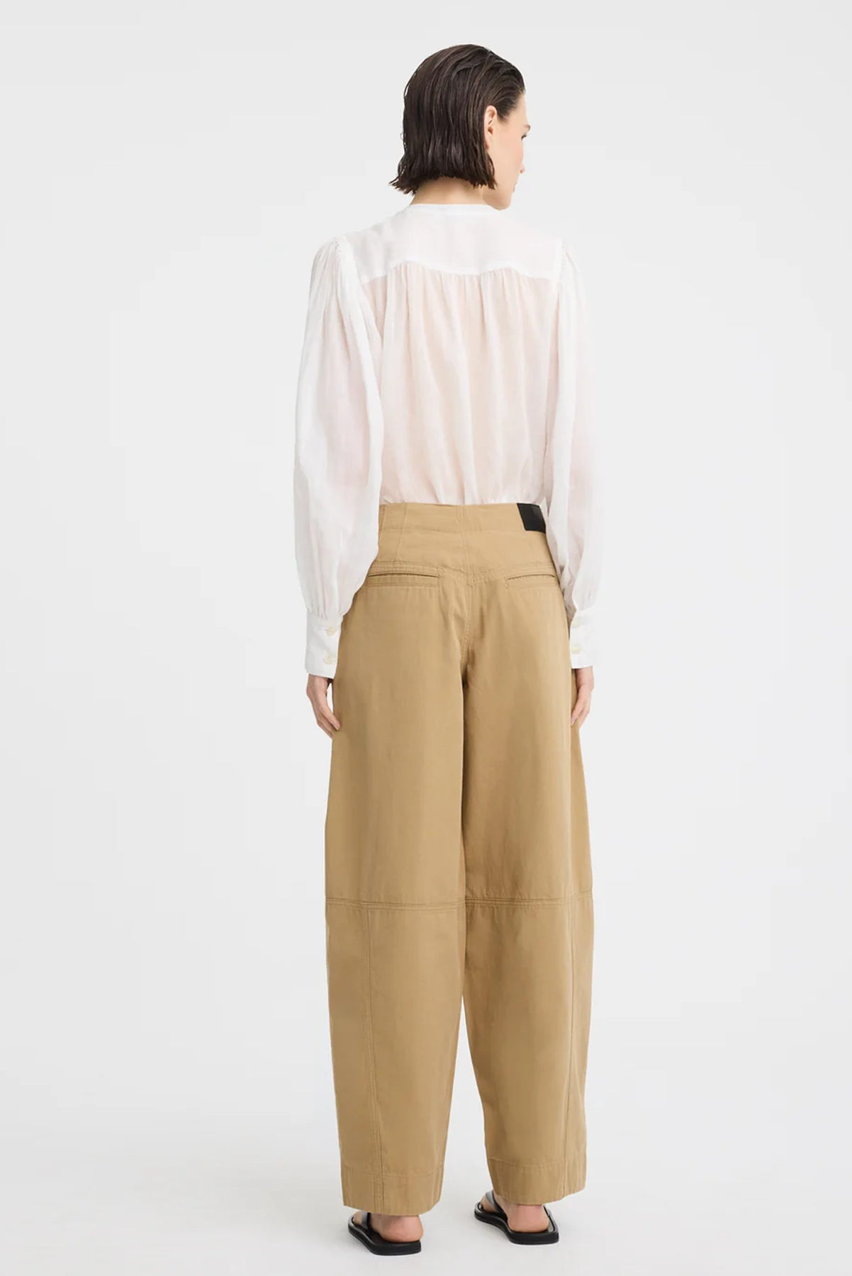 MORRISON HENRY CARGO PANT CARAMEL MID RISE BARREL LEG CARGO PANT COTTON LYOCELL