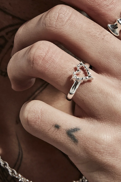JAGGED HEART MINI RING