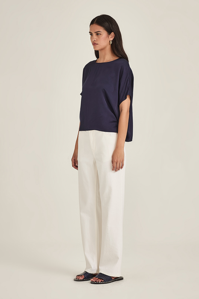 SILLS JUKO STRAIGHT JEAN COTTON DENIM PANT