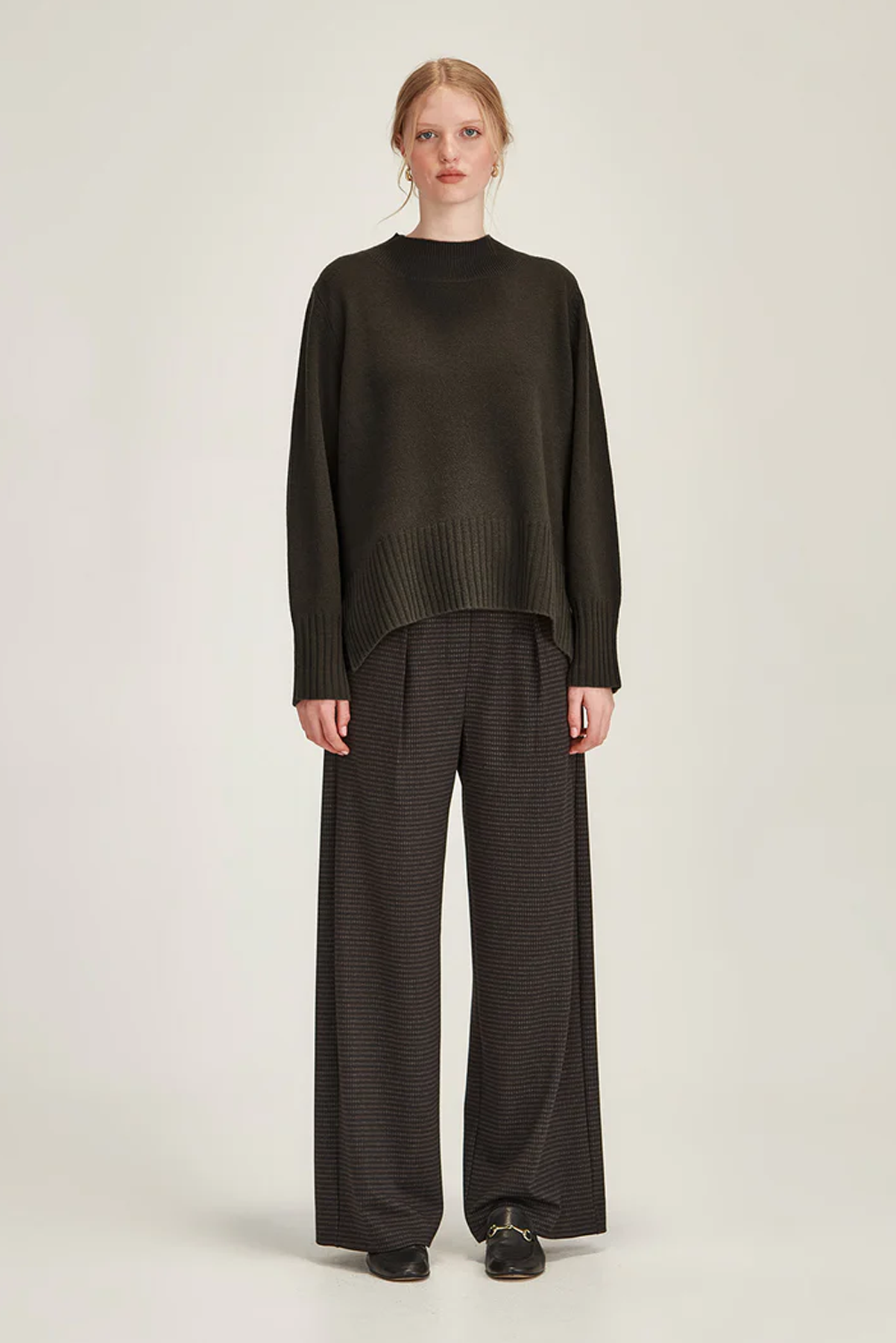 KELSEY CHECK WIDE LEG