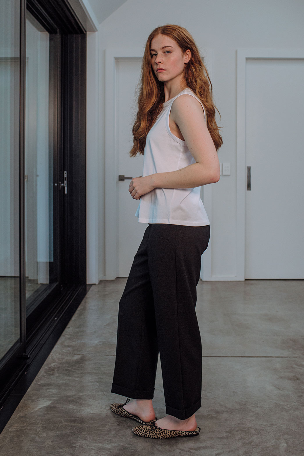 SILLS KENDAL TANK COTTON TOP WHITE FRENCH NAVY 