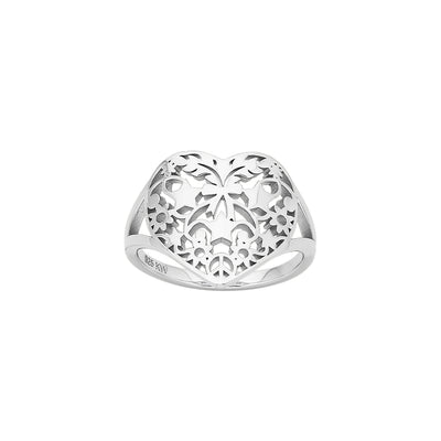 KAREN WALKER HEART THRILLS RING SILVER