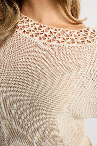 LATTICE KNIT TOP
