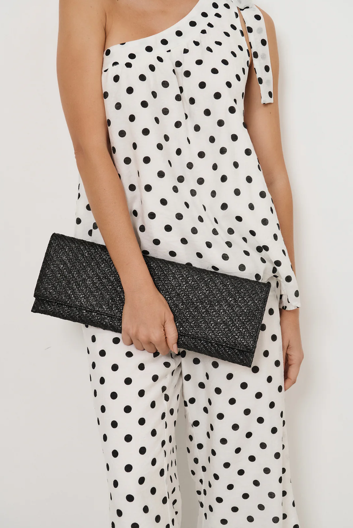 LONG WOVEN FOLD OVER CLUTCH