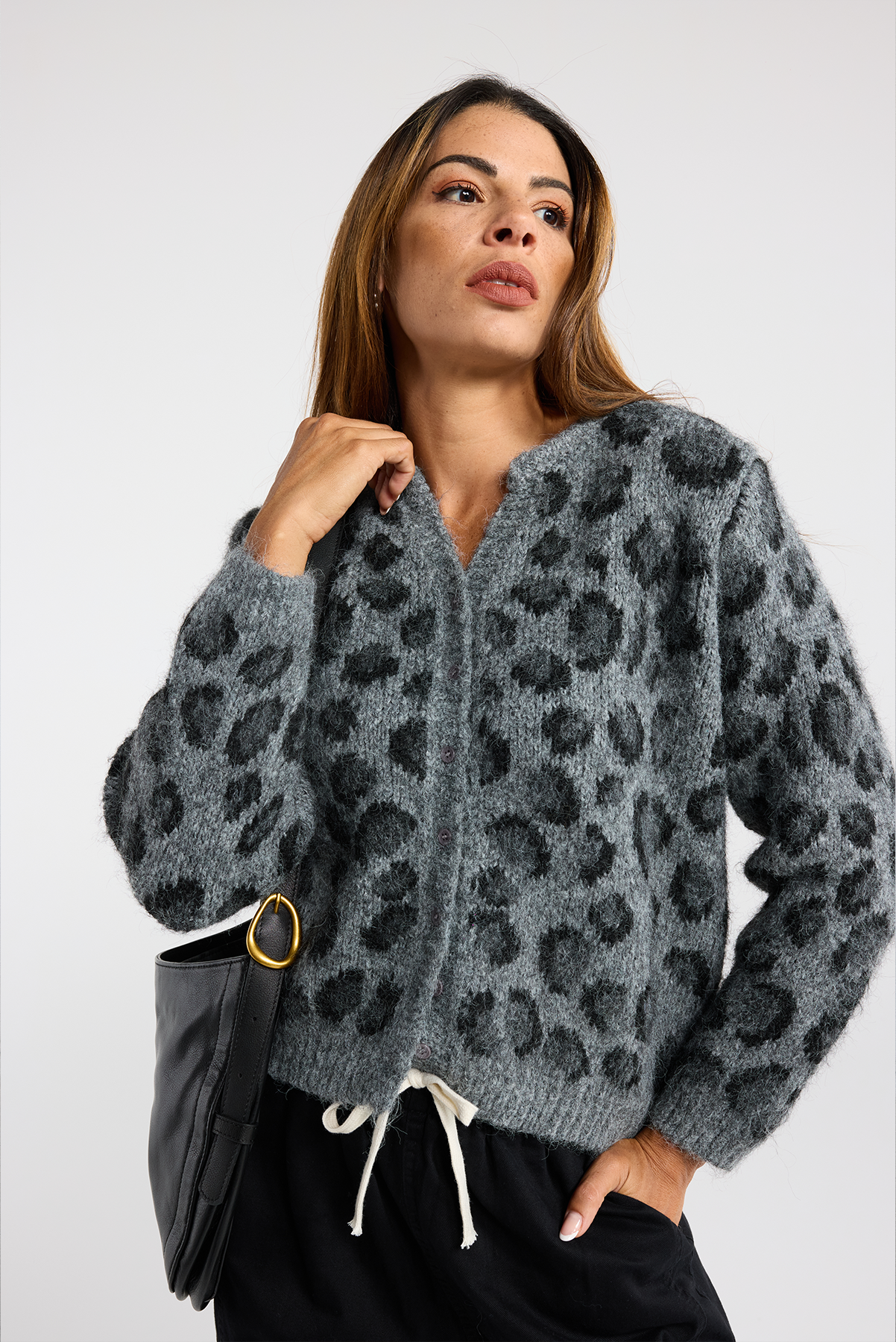 LEOPARD CARDI