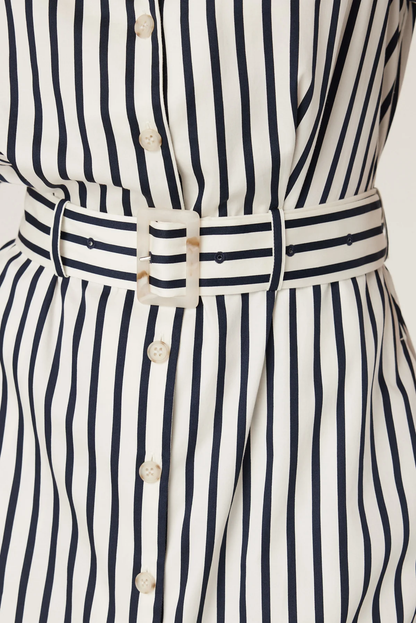 LINA STRIPE SHIRT DRESS