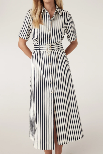LINA STRIPE SHIRT DRESS