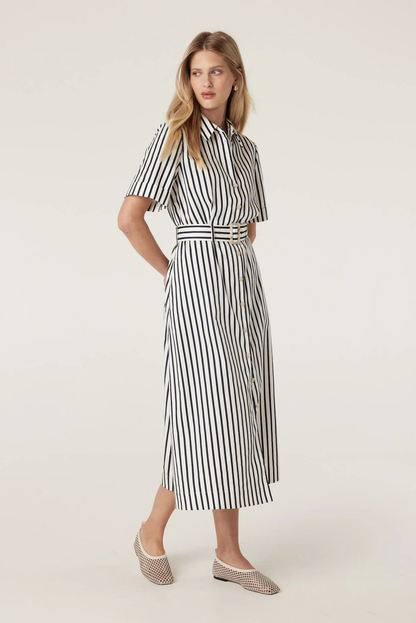 LINA STRIPE SHIRT DRESS