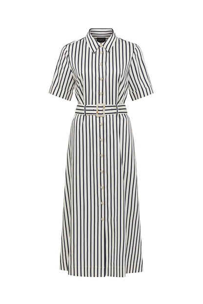 LINA STRIPE SHIRT DRESS