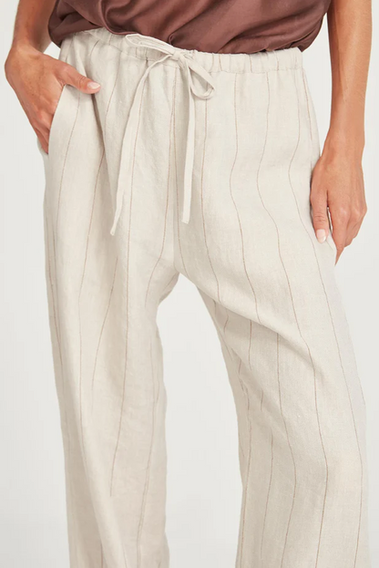 LINEN STRIPE BENNETT PANT