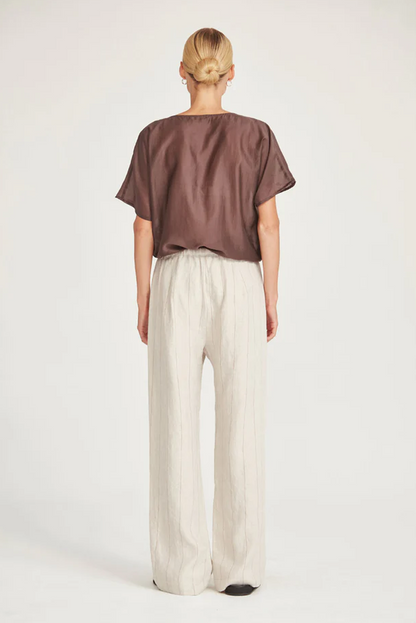 LINEN STRIPE BENNETT PANT
