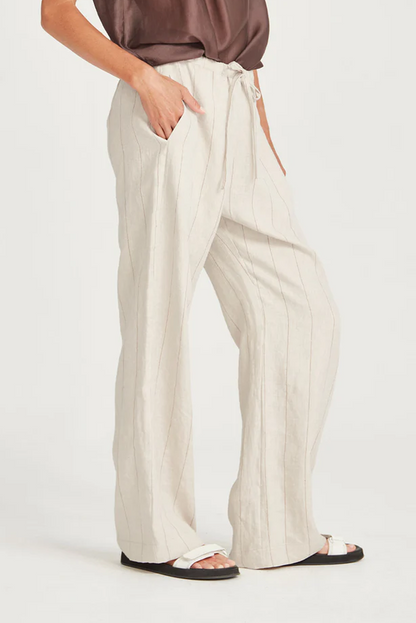 LINEN STRIPE BENNETT PANT