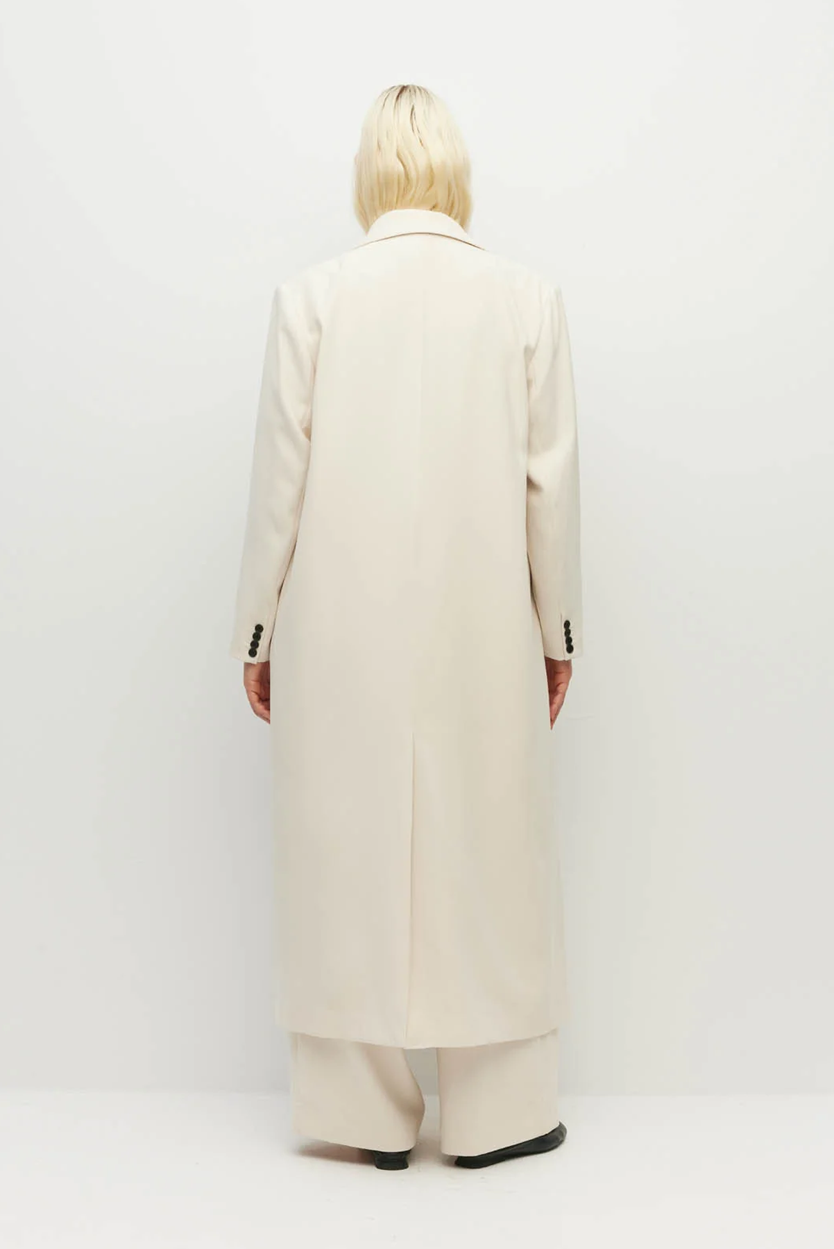 JULIETTE HOGAN MANTELINA COAT POLYESTER MILK CREAM IVORY