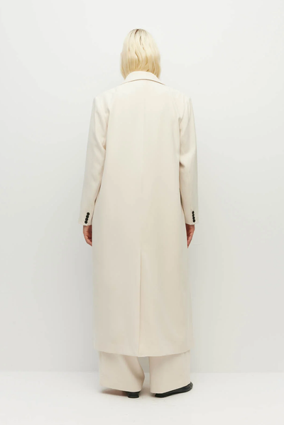 JULIETTE HOGAN MANTELINA COAT POLYESTER MILK CREAM IVORY