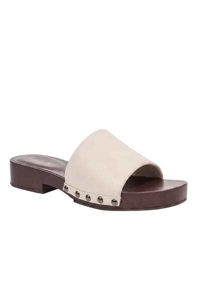 KATHRYN WILSON MARNI SLIDE STONE CREAM LEATHER
