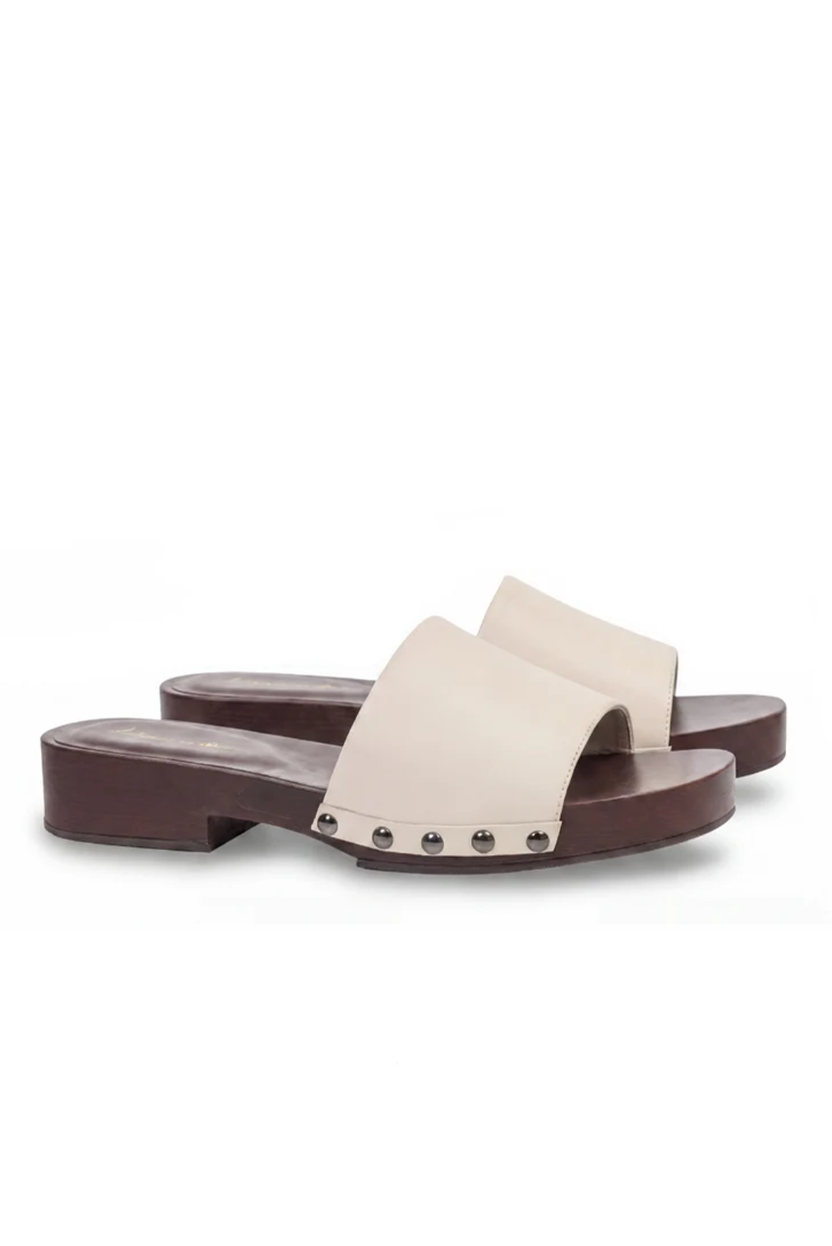 KATHRYN WILSON MARNI SLIDE STONE CREAM LEATHER