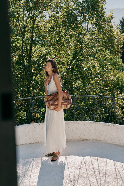 INDI AND COLD EMBROIDERED MIDI SKIRT COTTON WHITE 