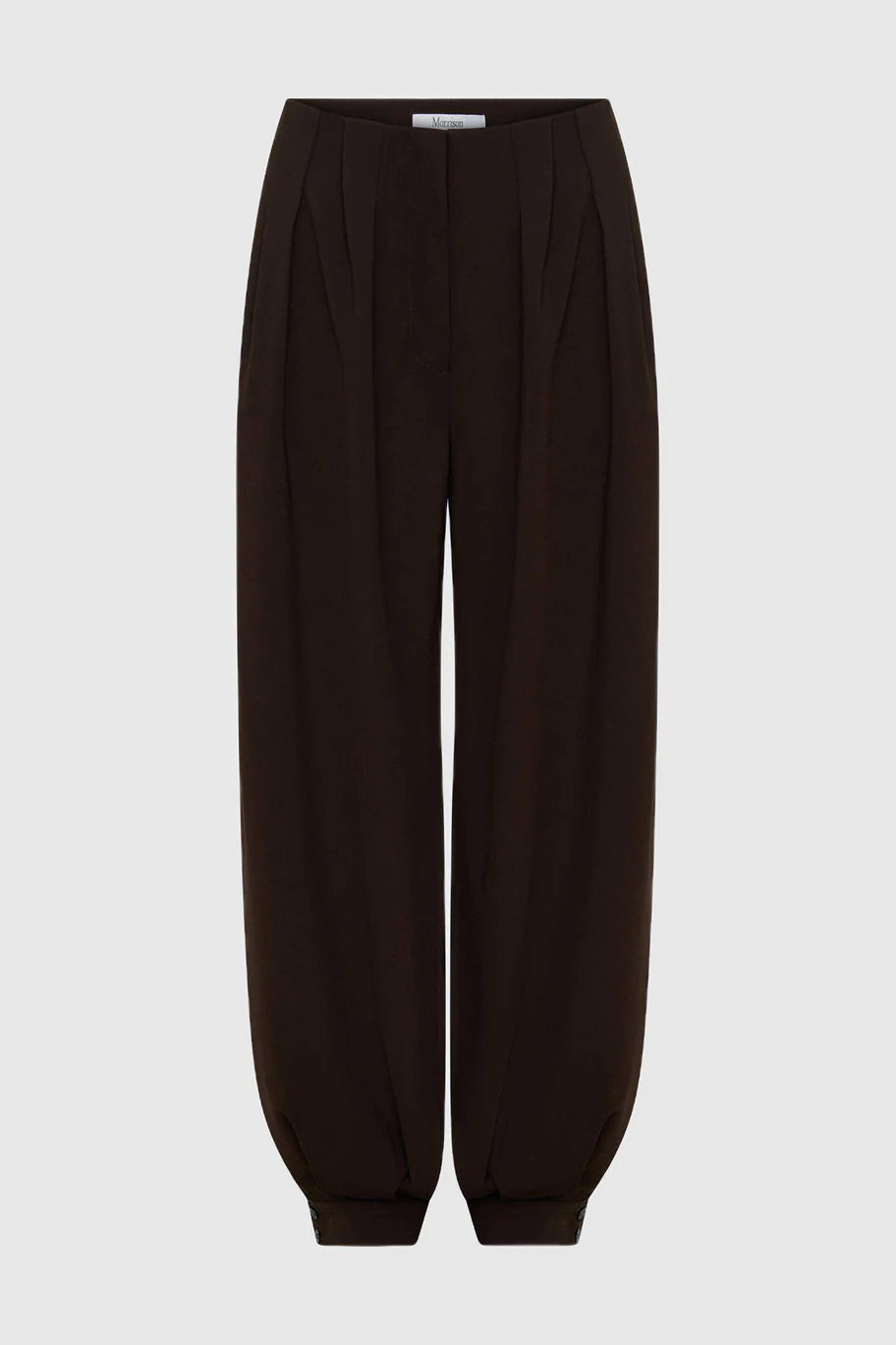 MORRISON MIGUEL BALLOON PANT ESPRESSO PLEAT PANT TAPERED 