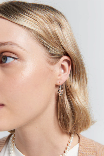 MINI HEART HOOP EARRINGS