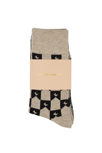 MONOGRAM SOCKS 2 PACK