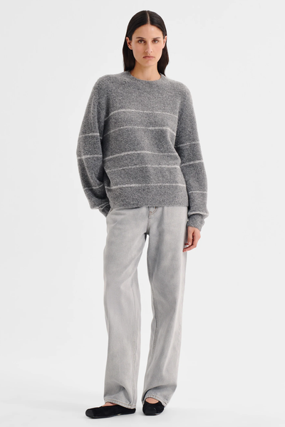 MARCELLE STRIPE KNIT PULLOVER