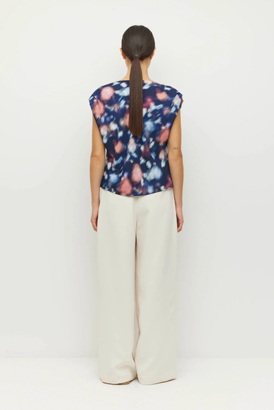 JULIETTE HOGAN MONACO TOP BLUE POLYESTER
