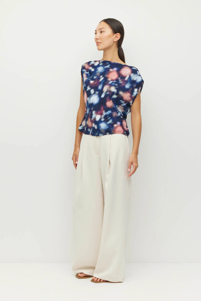 JULIETTE HOGAN MONACO TOP BLUE POLYESTER